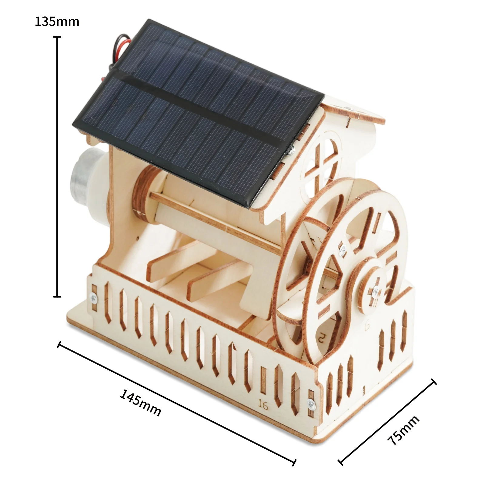 DIY Solar Chongmi Waterrad Model STEM Kits Technologie Wetenschap Experimentele Tool Kit Leren Educatieve Houten Puzzelspellen