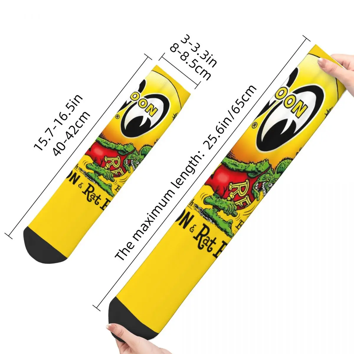 Harajuku Tales Of The Rat Fink Men Women Round neck Socks Cycling Novelty Spring Summer Autumn Winter Stockings Gift