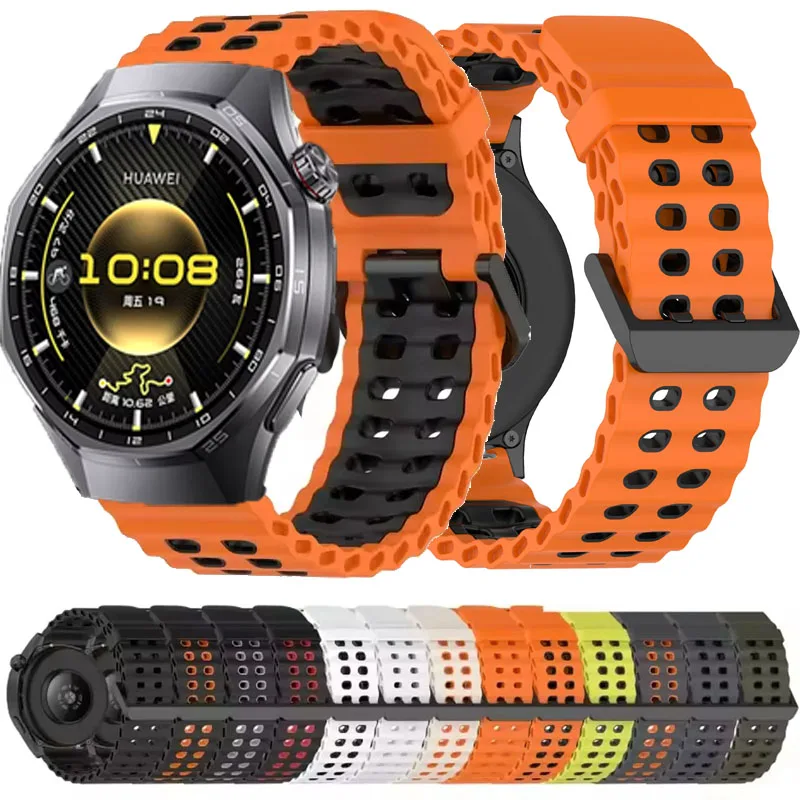 22mm Atmungsaktives Silikonarmband Für Huawei Uhr GT6 Pro GT6 GT5 GT4 GT3 GT2 46mm Sport Armband Für Huawei Uhr 5/4/3Pro Gürtel