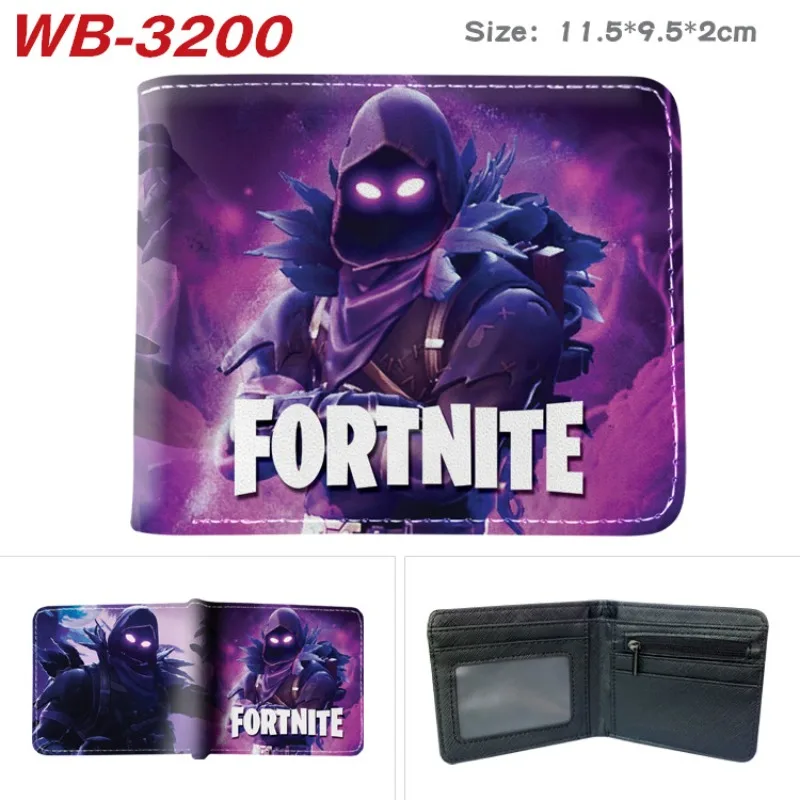 เกม Fortnite PU กระเป๋าสตางค์สั้น Bifold เหรียญ Pursekawaii หนัง Photo Card นักเรียนคอสเพลย์กระเป๋าสตางค์ชายหญิงคลิปเงิน