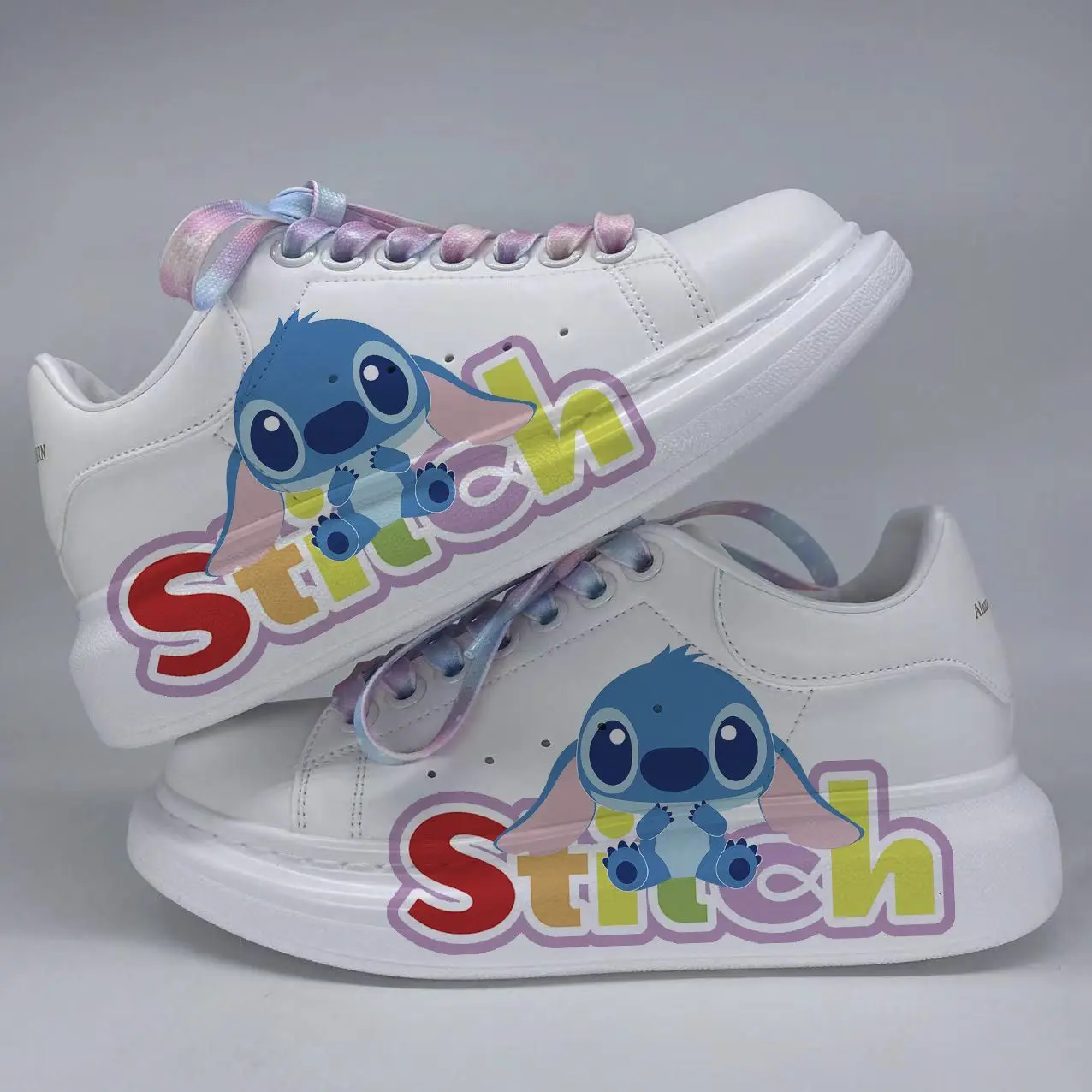 Disney Lilo & Stitch Board Shoes 2023 New Fashion White Shoes Couple Tennis Shoes Men Casual Sneakers Women Running Shoes