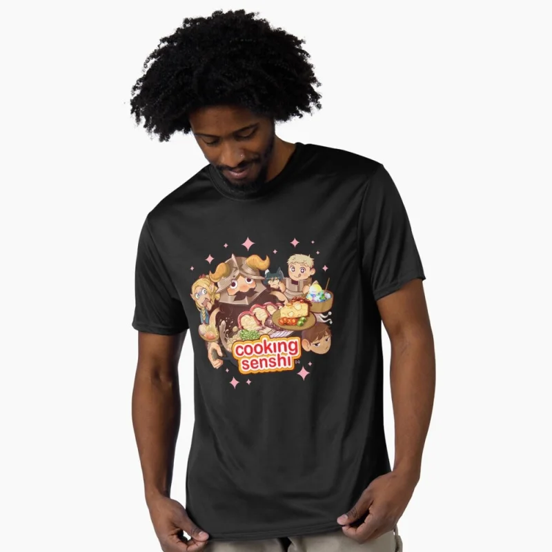 

Cooking Senshi Delicious in Dungeon Gift T-Shirt for RPG Gamer 100% cotton Dungeon Meshi Graphic clothes All size tops S-6XL