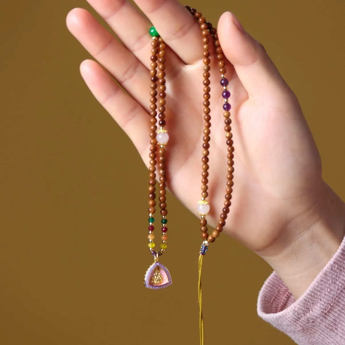 Natural Loulan Gobi Color Kukutiao Variegated Bodhi Single Circle Bracelet DIY Multi Treasure Bracelet Necklace Gifts