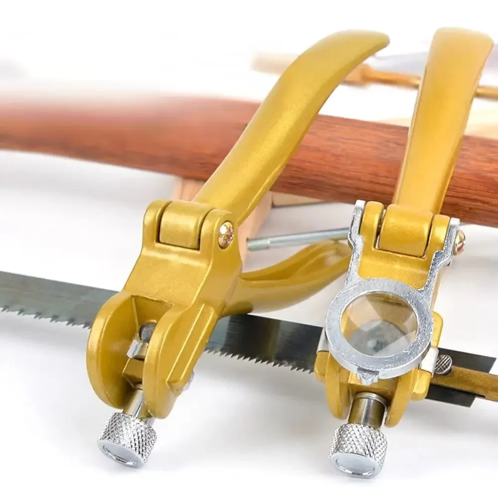 Sawtooth Dresser Zinc Alloy with Magnifying Glass Portable Saw Teeth Set Tool Anvil Design Pulling Pliers