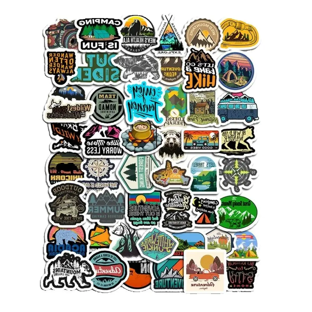 50PCS Outdoor Travel Landscape Graffiti Stickers Luggage Guitar Bicycle Toy Decorative Stickers