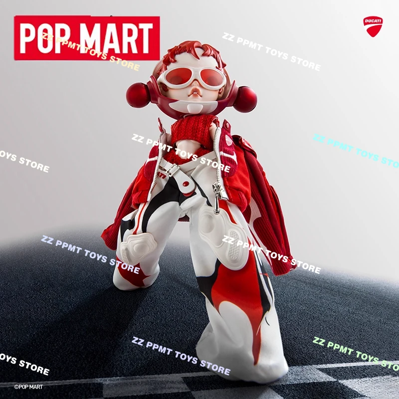 Новый POP MART SKULLPANDA × DUCATI 1/6 шарнирная фигурка, украшение, подарочная серия, оригинальная глухая коробка, настольные украшения, подарки, игрушки