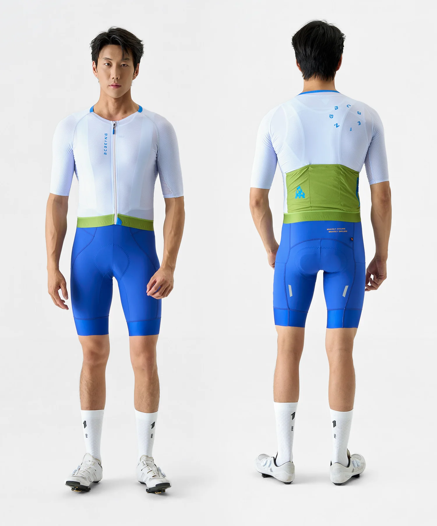 BCBE-ING Herren Aero-Radtrikot, kurzärmelig, Sommer, leicht, hohe Elastizität, atmungsaktives Mesh-Gewebe, schmal geschnitten, Radtrikot. – Detail 17