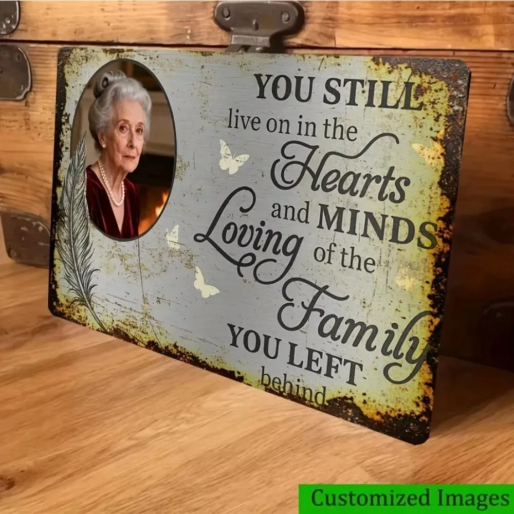 CIFbuy Personalized Custom Text Metal Wall Plaque, Vintage Style Sign, Warm Nest Where The Journey Starts Home Wall Decor