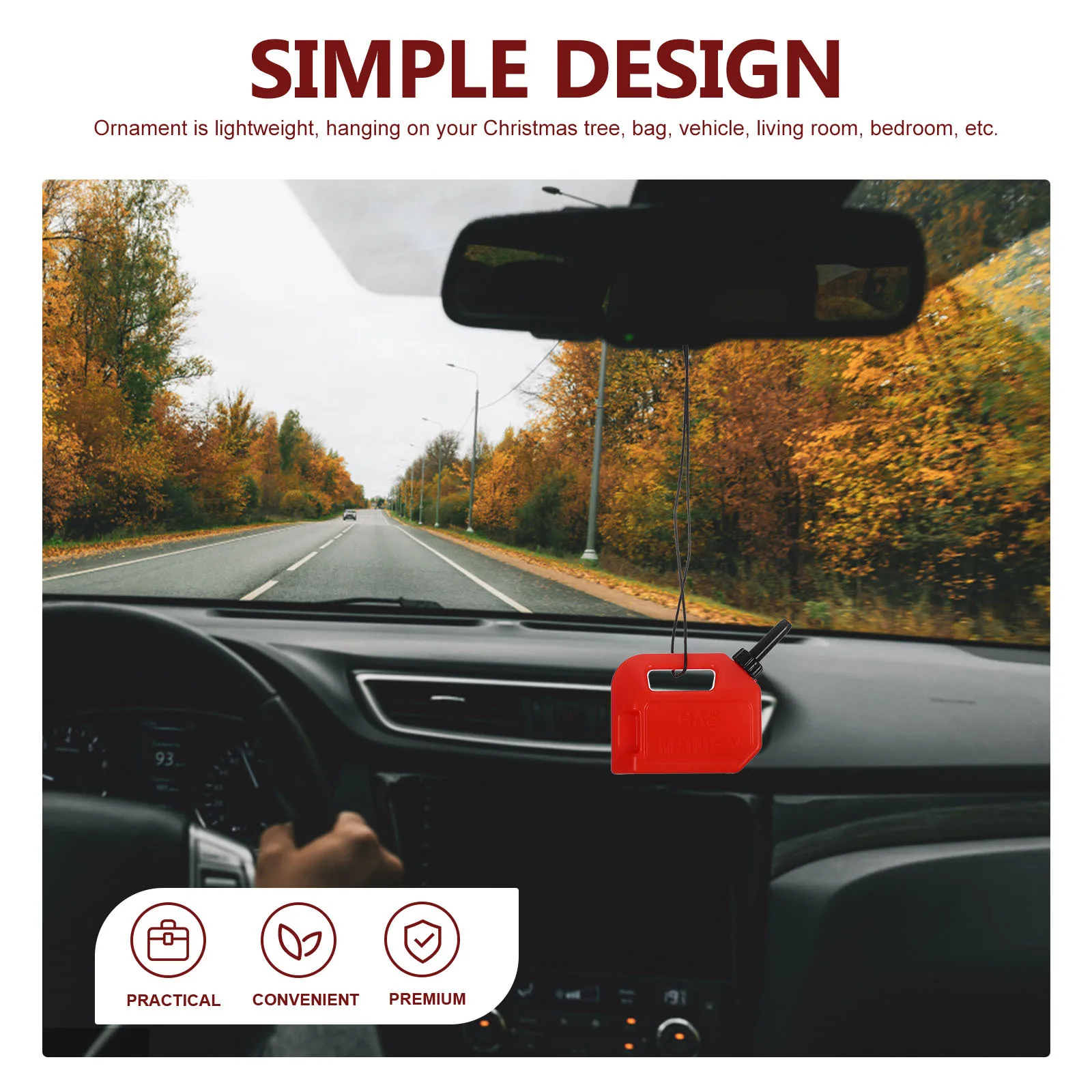 

Gas Can Shape Hanging Pendant Christmas Tree Ornament Coin Bank Holiday Gift Xmas Decor Party Props Home Car Tree Hanging