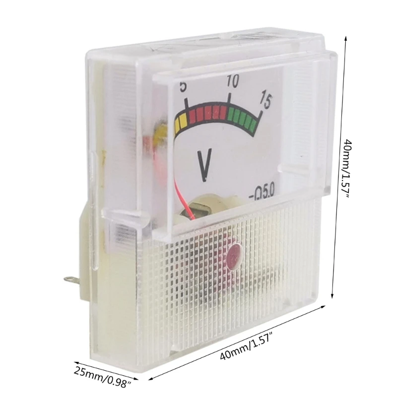 Woltomierz panelowy DC15V do testowania napięcia Tester napięcia miernik 40mm 25mm