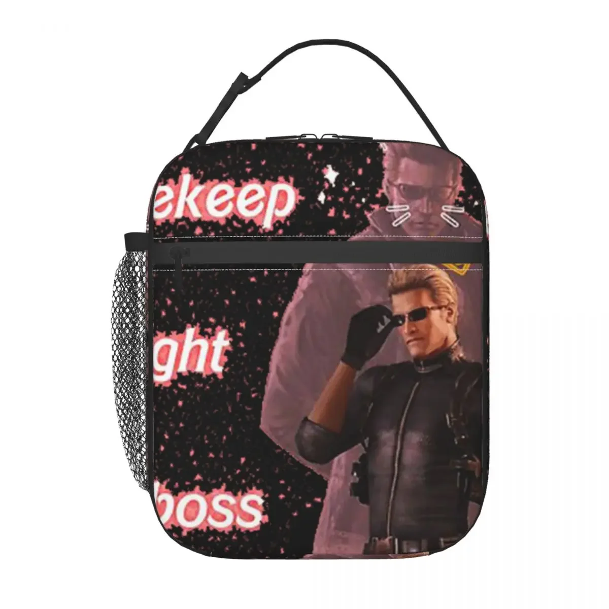 Albert Wesker Gaslight Gatekeep Girlboss Insulated Lunch Bag for Women Kids Portable Food Boxes Thermal Lunch Box Tote