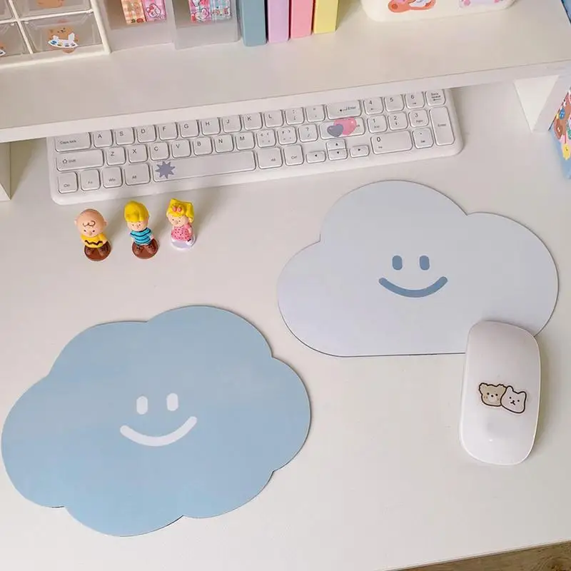 Cute Cloud MousePad Non-Slip Rubber Base Small Minimalist Flower Creativity Mousepad For Laptop PC Desktop Game Accessories