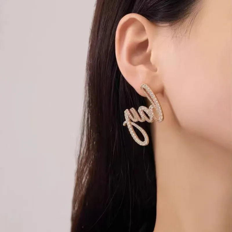 

Jenny&dave Copper Alloy Full Diamond Earrings Versatile Earrings Jewelry Earrings Women's Earrings Ear Cuffs