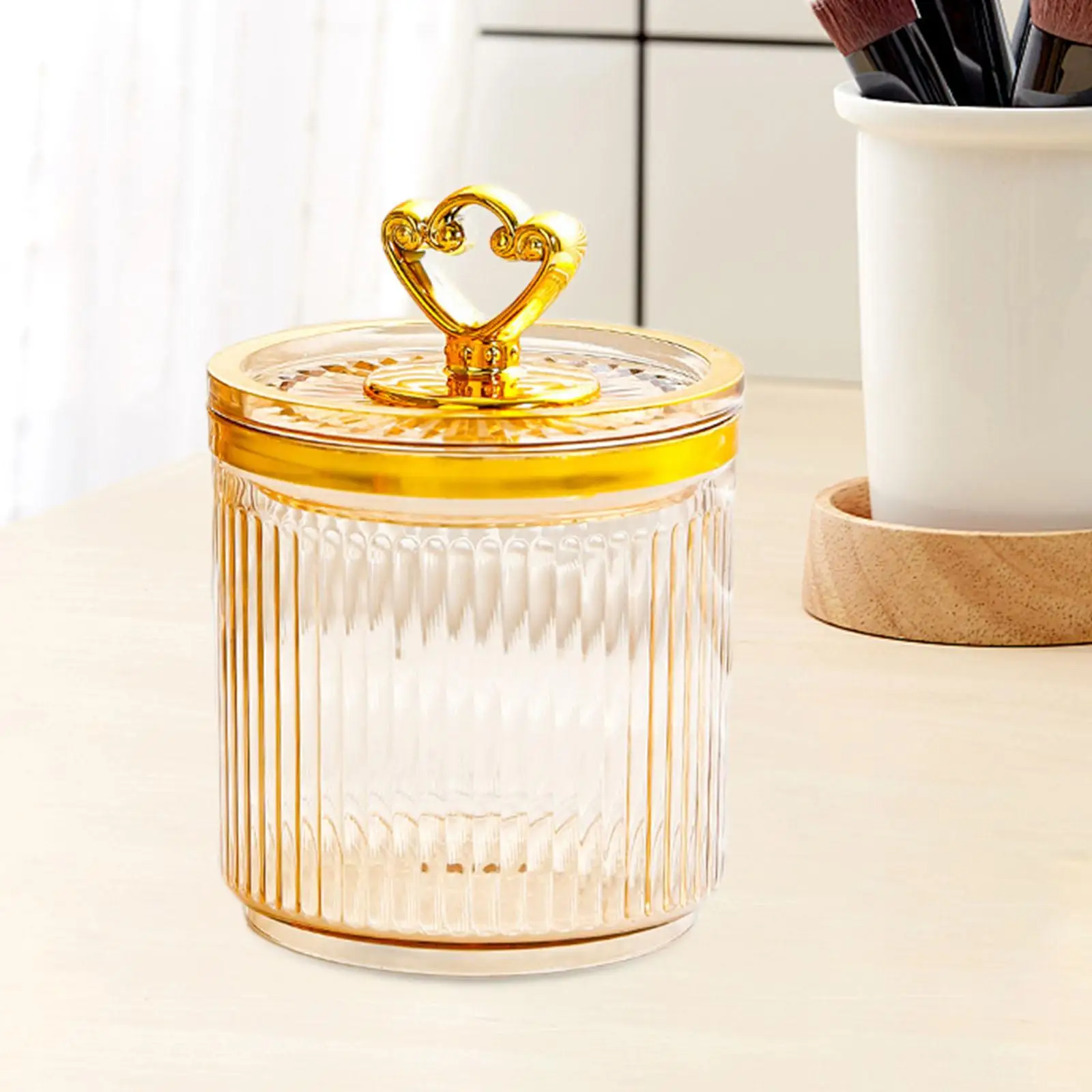 Golden Toothpick Box Cosmetics Organizer Multipurpose Desktop Storage Box for Restroom Office Bathroom Shelves Bathroom Bedroom