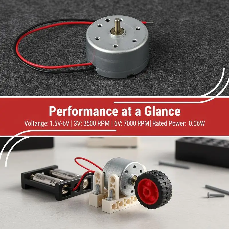 R300C Mini DC Motor 1.5-6V High Speed Small Electric Motor With Wire DIY Toy Fan Electronic Project 1/3/5Pcs