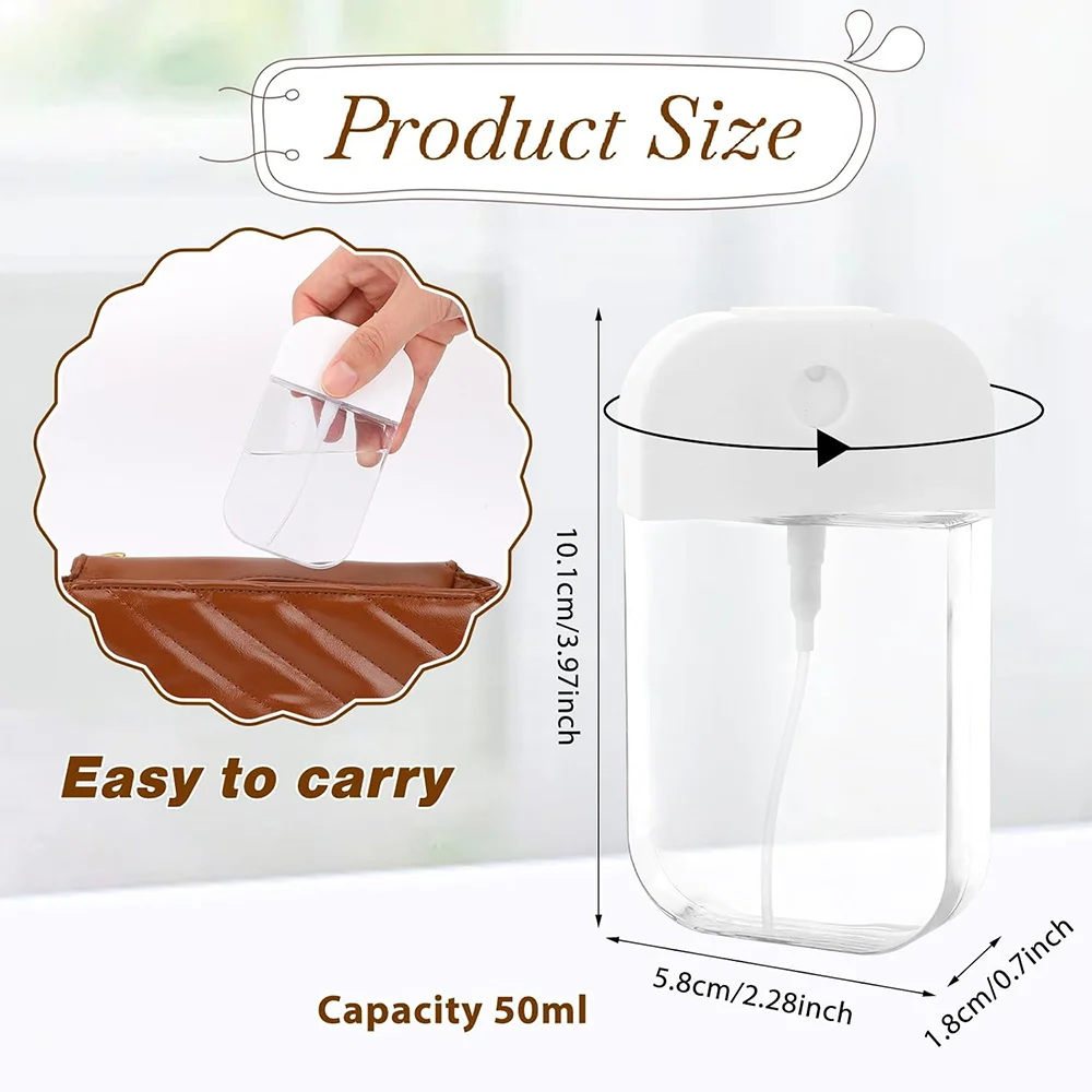 Portable Perfume Spray Bottle With Funnel Refillable Hand Sanitizer Organizer Case  Card Spray Bottle Sister Series Pattern