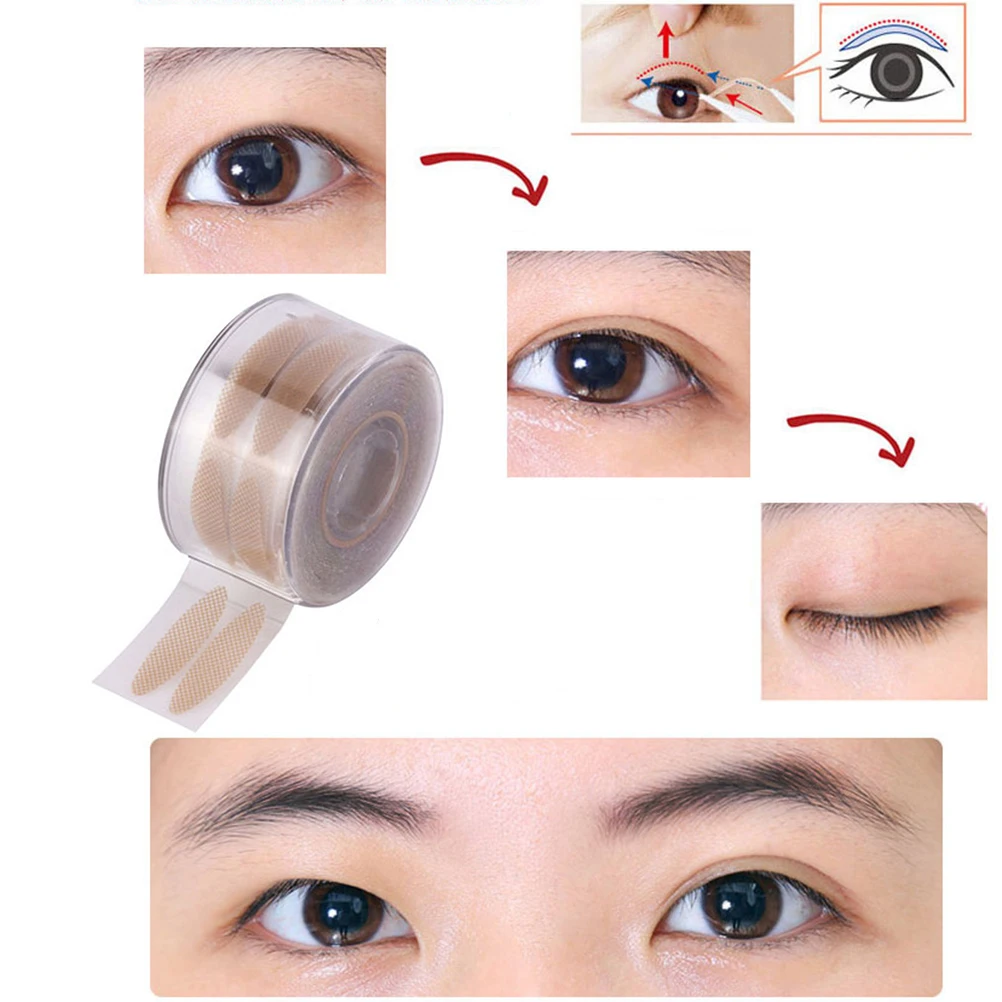 

1200 Pcs Double Eyelid Sticker Tape Lifting Beaupretty Glue for Hooded Eyes Invisible Strips M Korean Stickers Adults