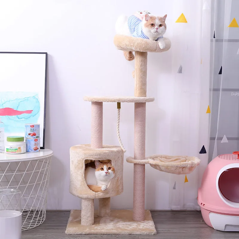 HOOPET Cat Tree Durable Scraper Tower Cats Scratching Training Climbing Pet House Indoor Pet Products