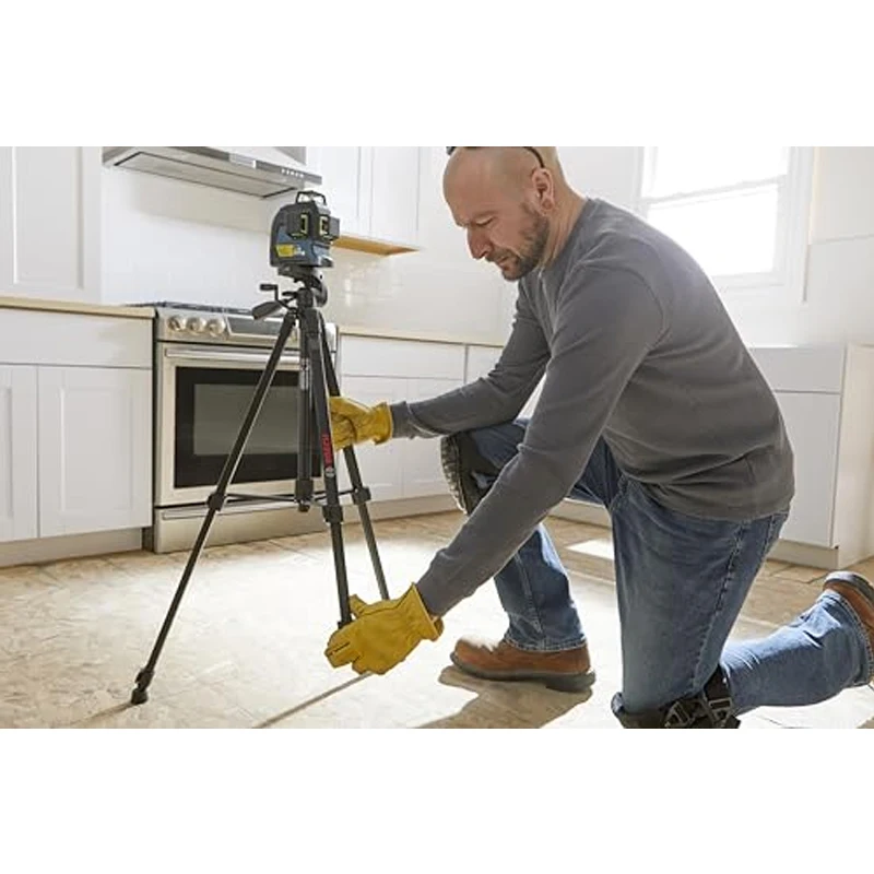 Bosch BT150 Compact Tripod with Extendable Height for Line Lasers Point Lasers GLM50-23G/GPL3G/GLL3-60Xg/GLL3X/GPL5/GLL3-80P