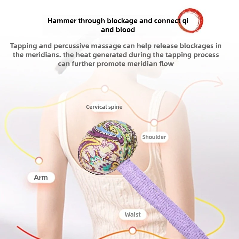 Neuer 33 cm langer, handgefertigter Wermut-Massagehammer für manuelle Körperrücken, Schultern, Beine, Relief, Stressreduzierung für Damen und Herren