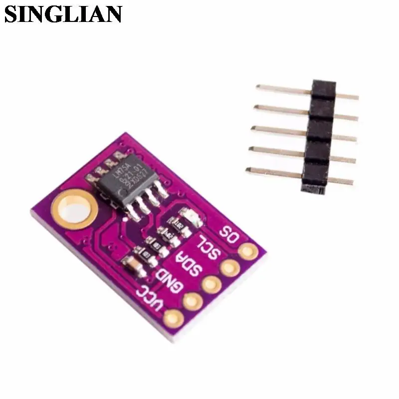 

LM75 Temperature Sensor High Speed I2C Interface High Precision Development Board Module LM75A