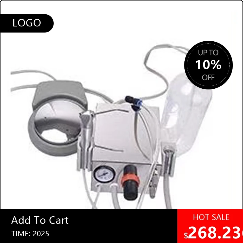 

0808084 Holes 2 Holes portable Turbine Unit work with AIR Compressor 3 way Syringe Full Metal Jacket High-speed grin