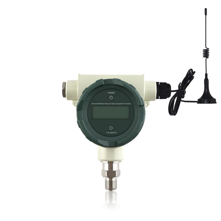 Wireless GPRS pressure gauge with external power adapter