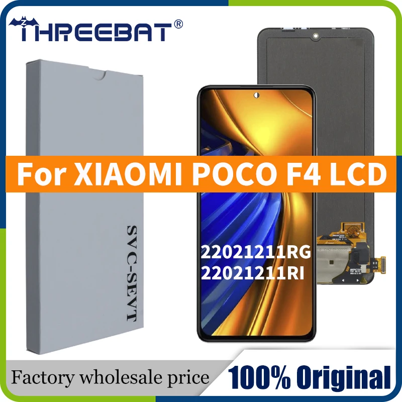 6,67 "оригинал для Xiaomi Poco F4 22021211RG 22021211RI ЖК-дисплей с цифровым преобразователем сенсорного экрана в сборе, запасные части