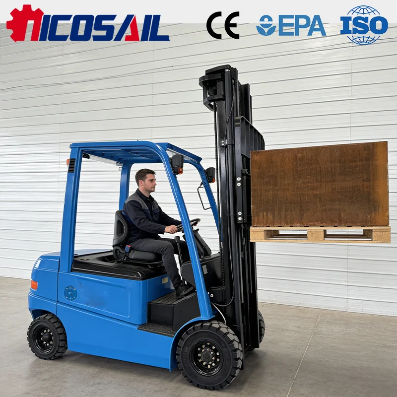 Nicosail Electric Forklift CE Approved Easy Operation Energy Saving Forklift for Factory Material Handling