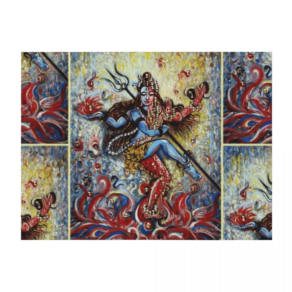 

Shiv Shakti Throw Blanket Hairy Thins Thermals For Travel Heavy Blankets
