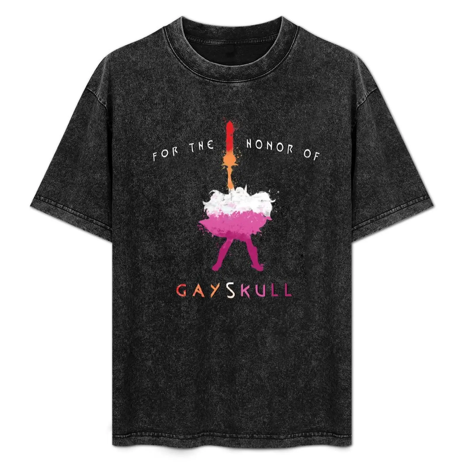 

She-ra For the honor of gayskull lesbian flag T-Shirt Large Size Casual Tee Shirt