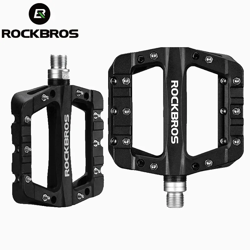 ROCKBROS Fahrradpedale für MTB, Ultraleichte Gedichtete Lager, Nylon-Molybdän-Pedale, Langlebig mit Erweitertem Trittfläche-Bereich, Fahrradzubehör