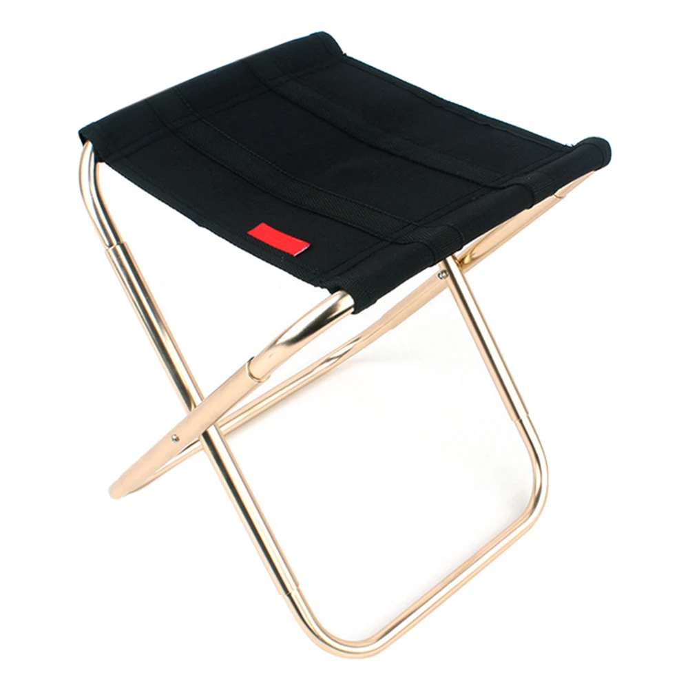 

Outdoor Chair Portable Lightweight Folding Oxford Cloth Chair Black Camping Fishing Picnic Backrest Waterproof Breathable