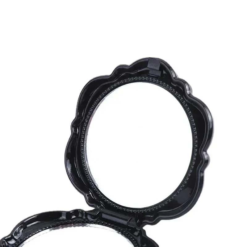 1 قطعة مرآة صغيرة محمولة ريترو روز زهرة صغيرة جيب مرآة لوضع مساحيق التجميل مزدوجة الوجهين اليد المرايا المدمجة أداة التجميل التجميل #5