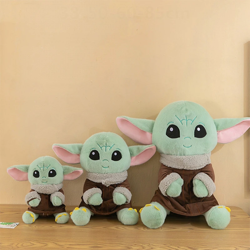 Peluche de Yoda de Star Wars de 48 cm, Figura de Grogu Mandaloriano, Animales de Peluche, Muñeco de Yoda Bebé, Decoración de Habitación de Dibujos Animados, Peluche Suave, Regalo