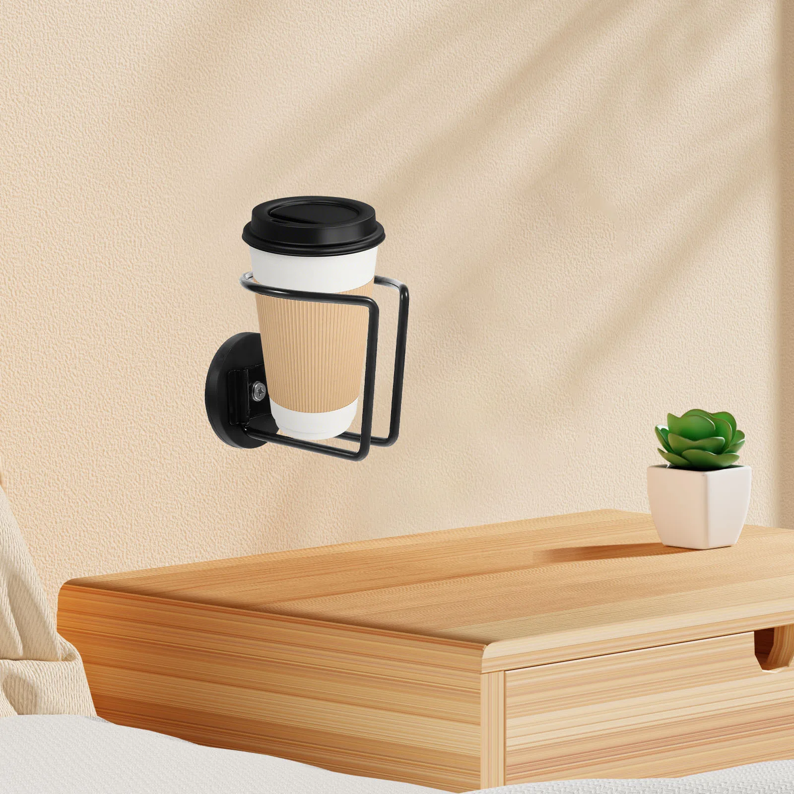 

BEBEMOKO Magnetic Car Cup Holder Metal Drink Rack for Automotive Saving Mount Easy Use