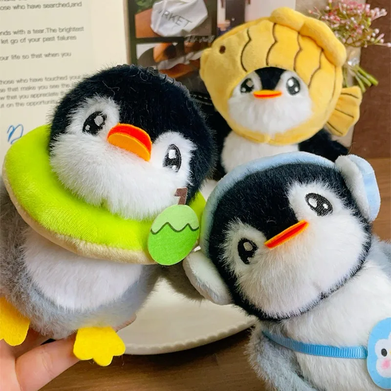 Fun Dory Fish Cake Pinguïn Pop Sleutelhanger Tas Hangende Decoratie Dierenkleding Veranderende Pinguïn Knuffel Pluche Pop Kid Gift