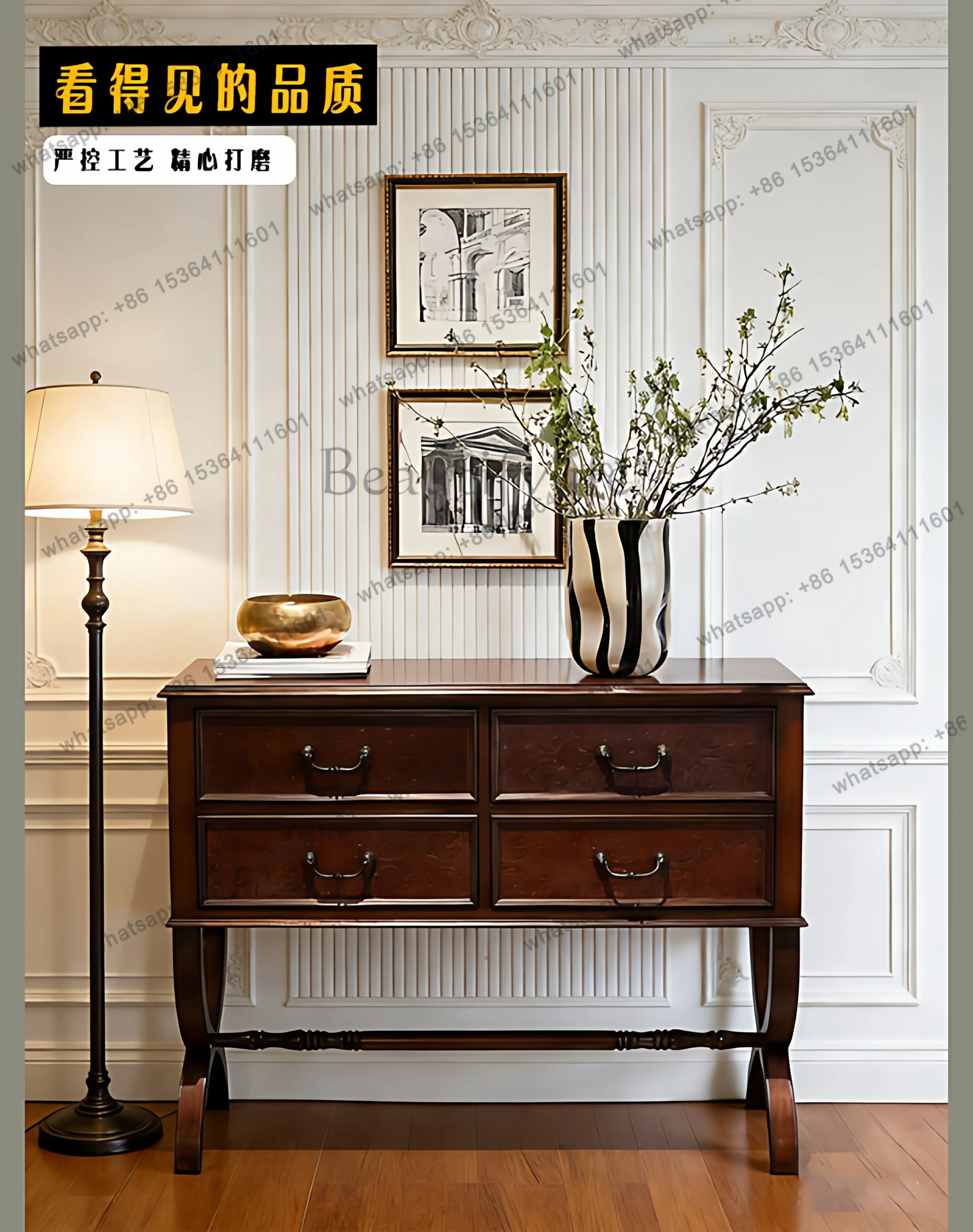 

foyer entrance entrance dining side cabinet ultra-thin high-end retro entrance cabinet