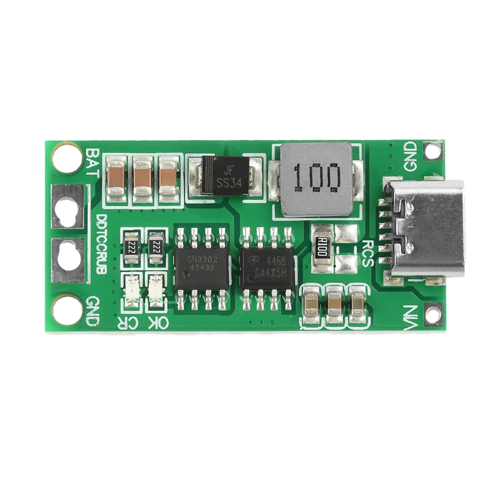 2S/3S/4S 1-4A Lithium Battery Step-up Charging Module Lithium Polymer Battery Charger Module with Type-C Interface