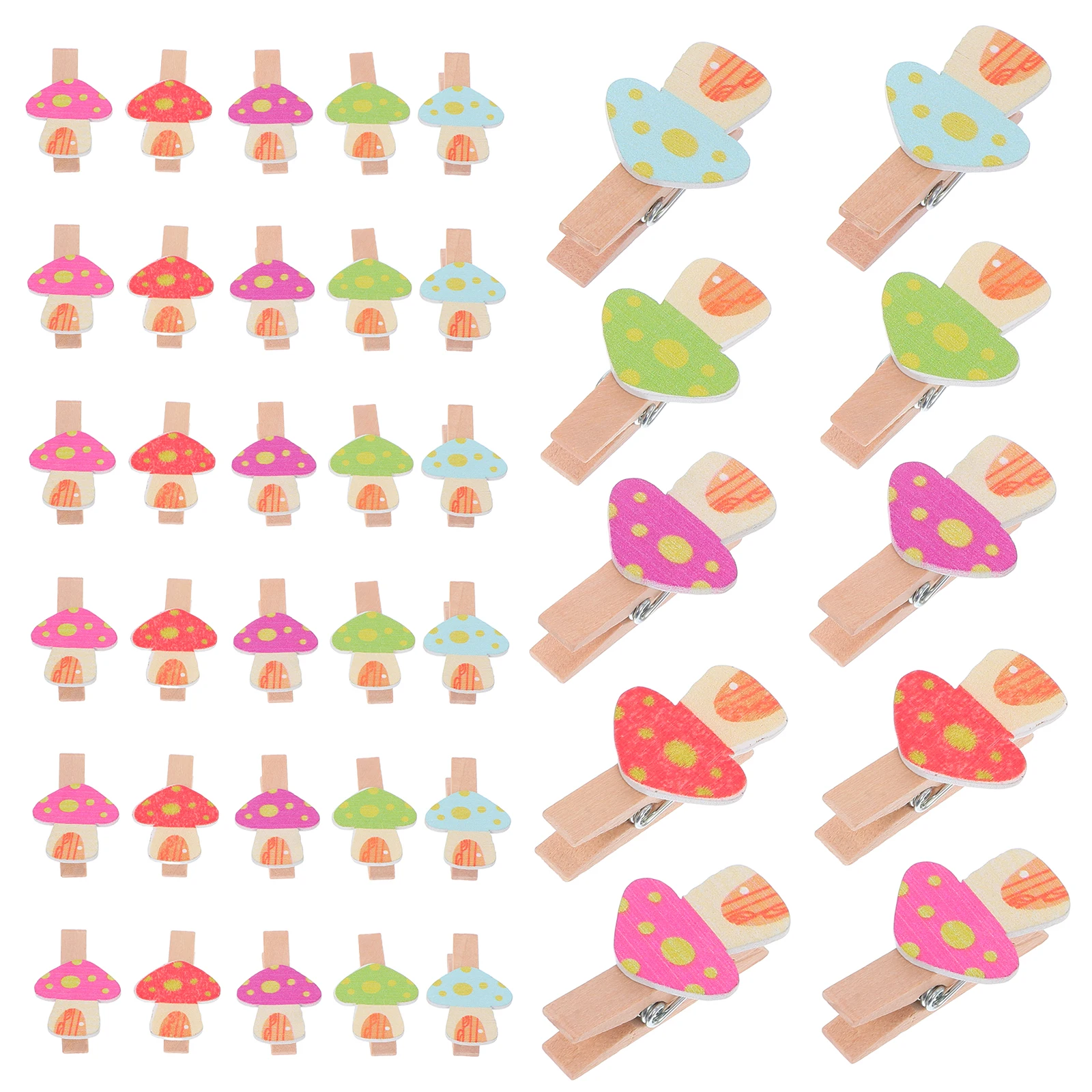 

50pcs Wooden Clamp Photo Clip Photo Picture Craft Wooden Clips Decorative Frame Home Snacks Clamp Office Party