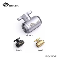 Bykski Water Valve,Drain Port Computer Liquid Loop Stop Fittings,Silver,Gold,Black,G1/4