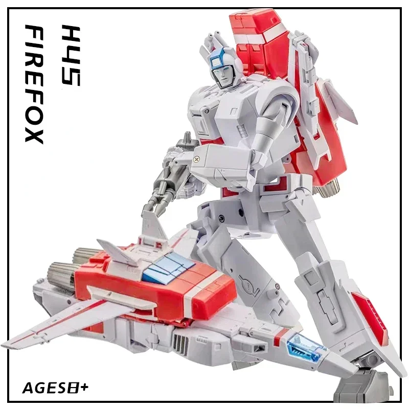 Action figure com caixa, novo modelo na h45, firecon jetfire, skyfire, g1, pequena escala