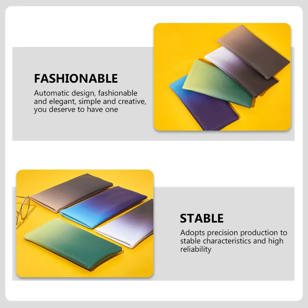 

3Pcs Automatic Glasses Bag Smooth Texture PVC Sunglasses Pouch Long-Lasting Protection for Daily Use Convenient Stylish