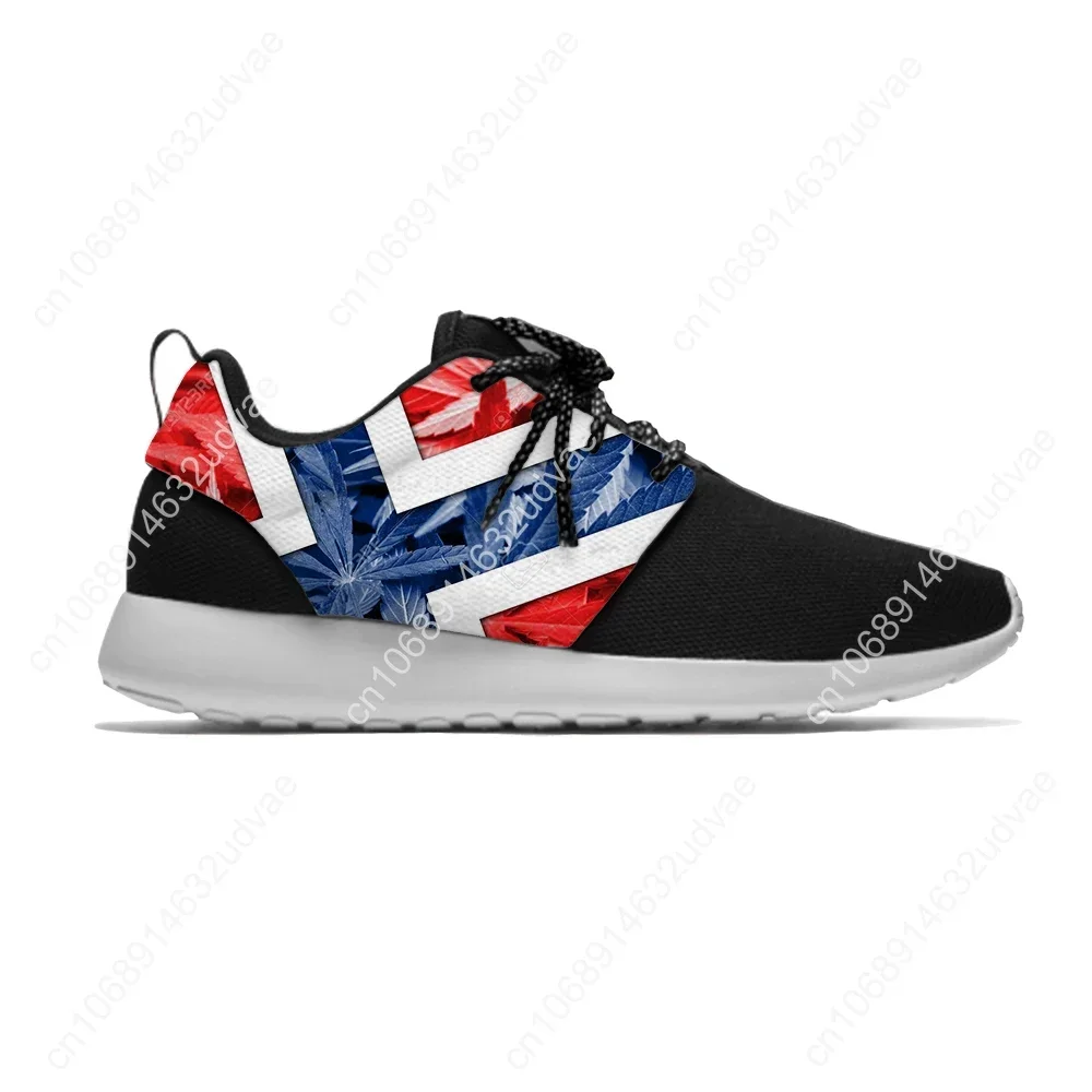 Sommer heiß Norwegen Norwegen norwegische Flagge lustige Sportschuhe klassische lässige atmungsaktive Laufschuhe leichte Männer Frauen Turnschuhe