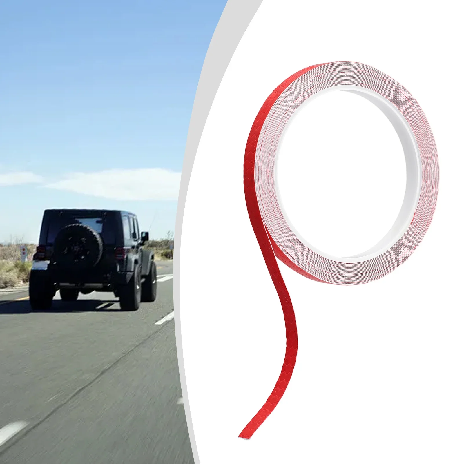 Tape Car Sticker 1cm*8m Accessories Bicycle Door Edge Bead Eyebrow PVC Wear-resistance Part Reflective Stickers