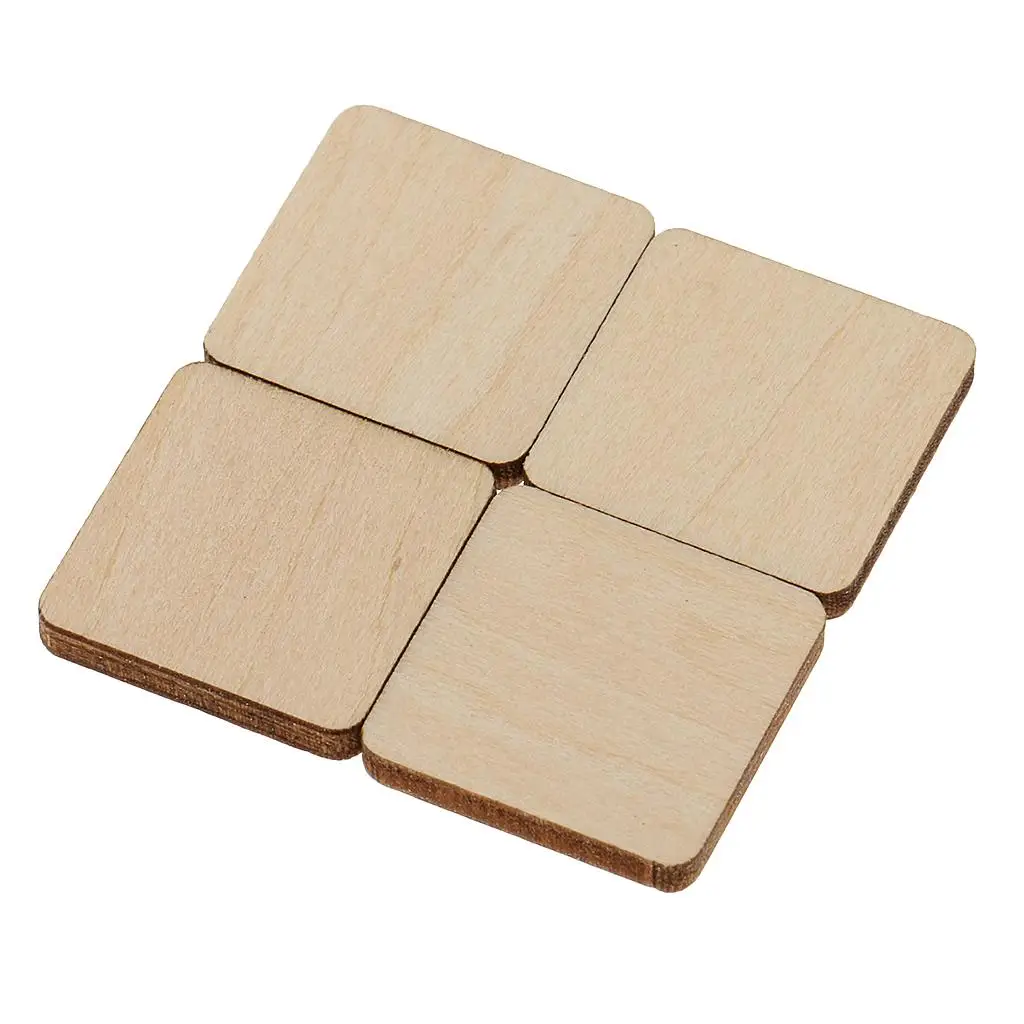 Wooden Blocks for Craft Oak Wood Laminate Cut Blank Plaque for Model Making and Creative Projects