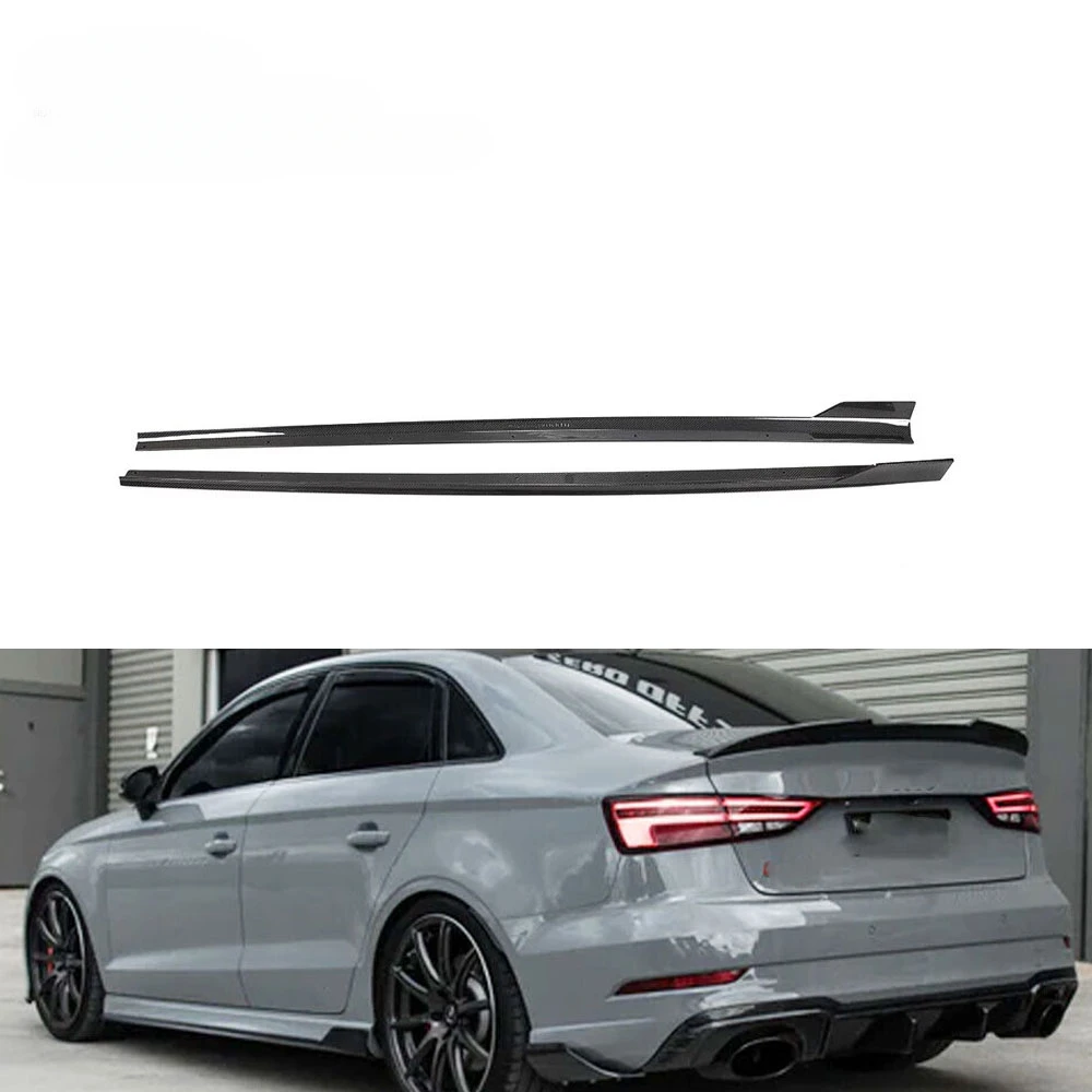 Carbon Fiber Facelift RS3 Side Skirts Extension for Audi RS3 8V Sedan 2014- 2020