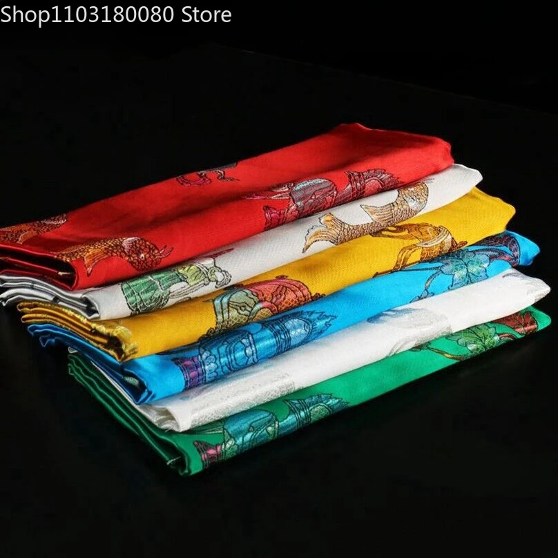 5pcs 250cm Embroidered Eight Auspicious Tibet Traditional Khata Scarf Lucky gift