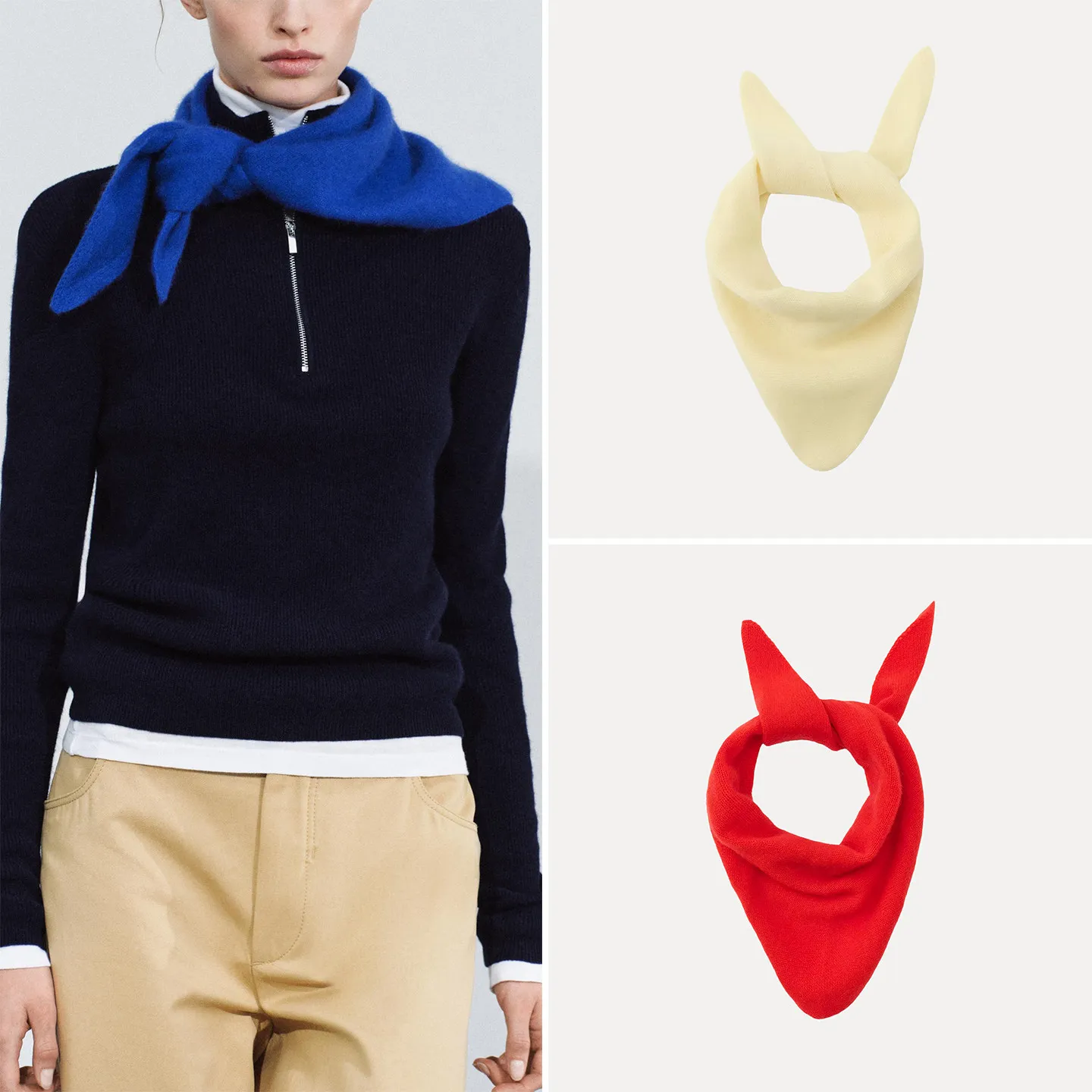 Casual Simple Pure Color Headscarf with Bow Decoration Multi-Color Women's Fashion Autumn New Arrival Scarf  Shape