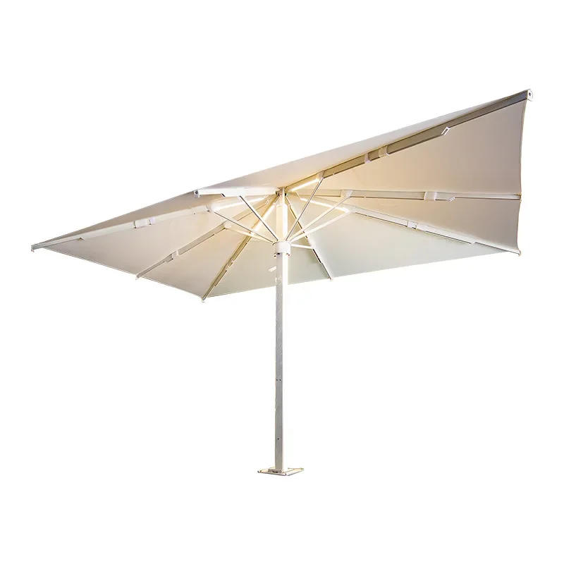 

Round oversized umbrella for use at the entrance of the hotel, sunshade and rainproof square automatic umbrella in the resort